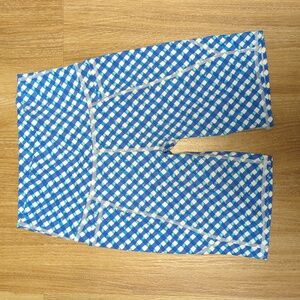 South Beach High Rise Biker Shorts in Double Checking